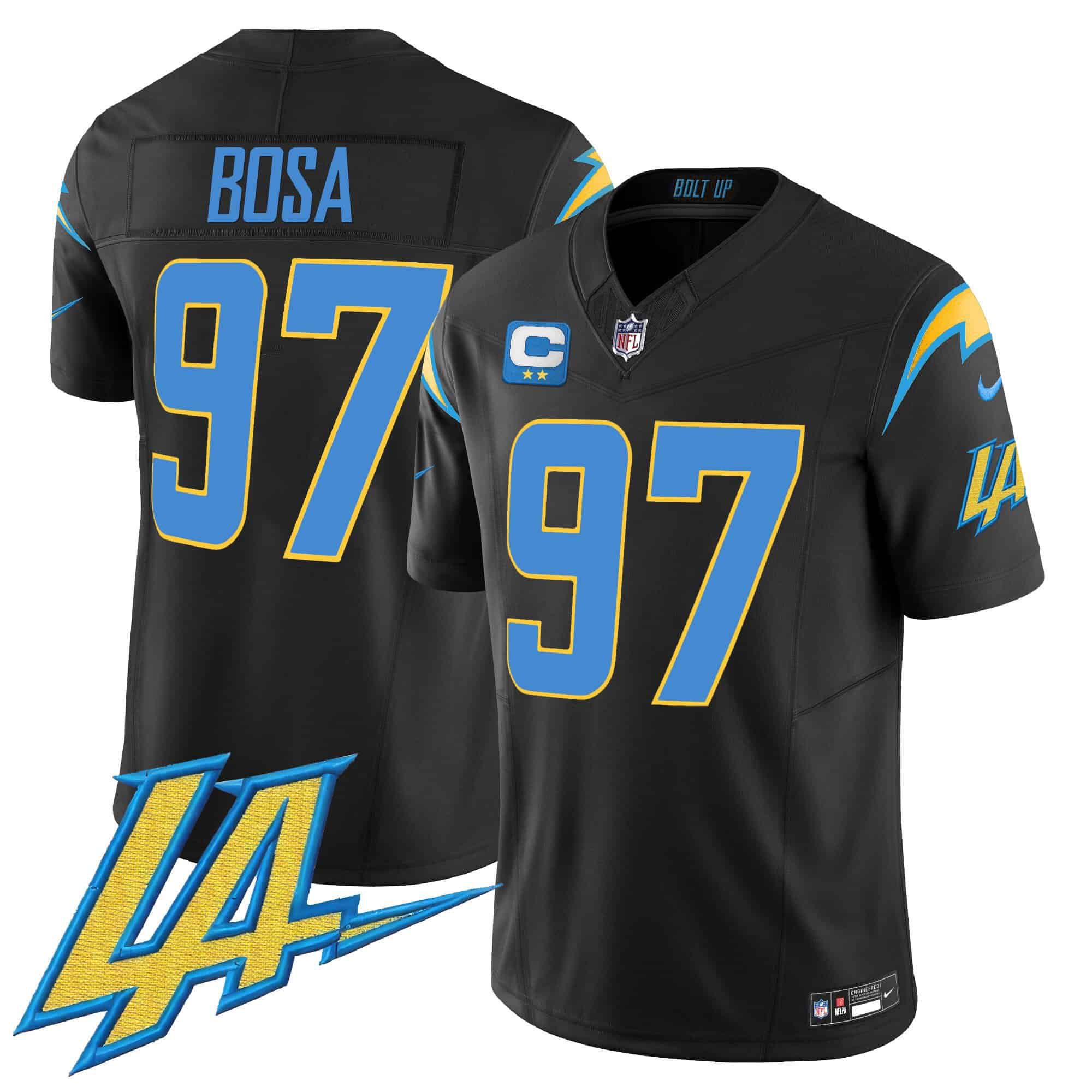 Men Los Angeles Chargers #97 Bosa Black 2024 Nike Vapor Limited NFL Jersey style 1->indianapolis colts->NFL Jersey